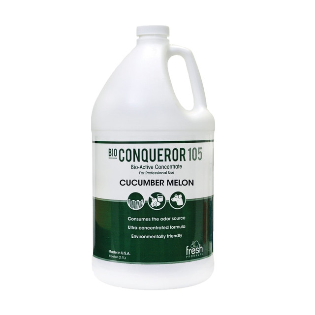 FRESH PRODUCTS LLC 105G-F-000I004M-02 Fresh Products Bio Conqueror 105 Liquid Concentrate, Cucumber Melon Scent, 1 Gallon, Pack Of 4 Bottles