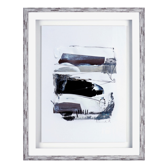 SP RICHARDS 04471 Lorell Abstract Design Framed Artwork, 35-1/2in x 27-1/2in, Black/White