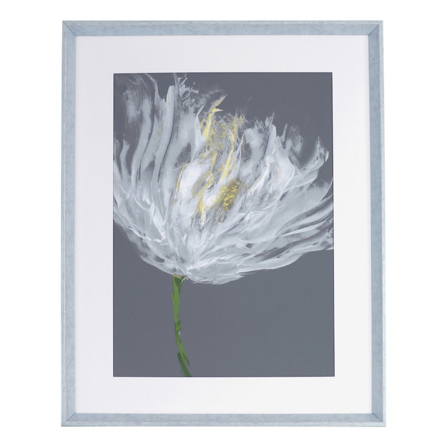 SP RICHARDS 04478 Lorell White Flower Design Framed Abstract Art, 27-1/2in x 35-1/2in, Design I