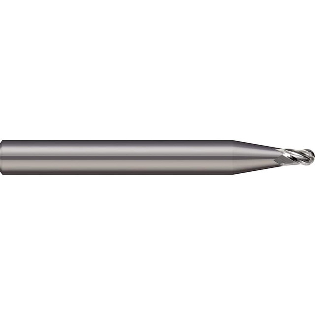 Micro 100 BEF-125-125 Ball End Mill: 0.125" Dia, 0.125" LOC, 2 Flute, Solid Carbide