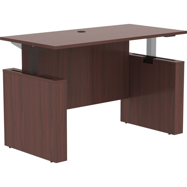 SP RICHARDS 69571 Lorell Essentials Sit-to-Stand 60inW Desk Shell, Mahogany
