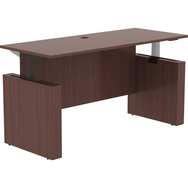SP RICHARDS 69574 Lorell Essentials Sit-to-Stand 72inW Desk Shell, Mahogany