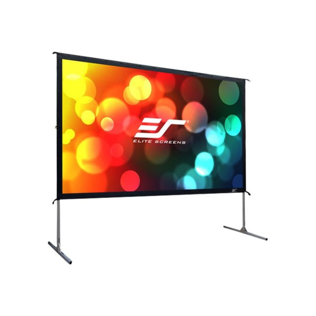 ELITE SCREENS INC. OMS90HR2 Elite Screens Yard Master 2 Series OMS90HR2 - Projection screen with legs - rear - 90in (90.2 in) - 16:9 - Wraith Veil