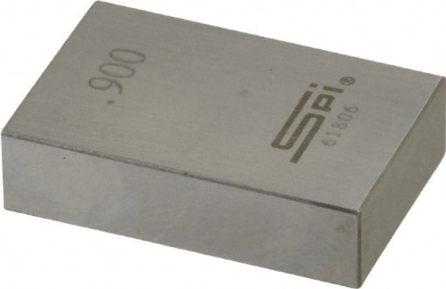 SPI 12-715-9 Rectangle Steel Gage Block: 0.9", Grade 0