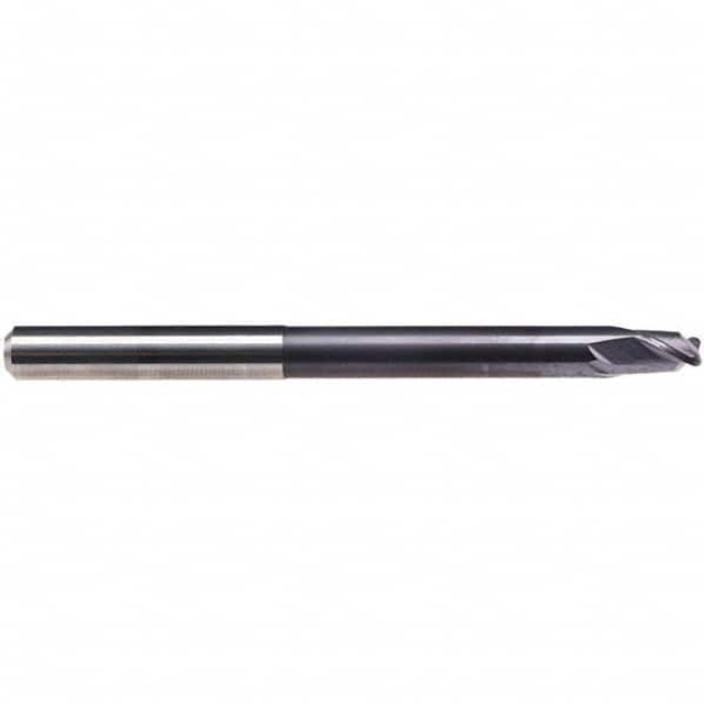 Emuge 1980A.009375 Corner Radius End Mill: 1/8" LOC, 0.0234" Radius, 2 Flutes