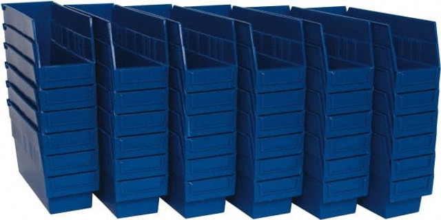 Quantum Storage QSB201BLCS Plastic Hopper Shelf Bin: Blue