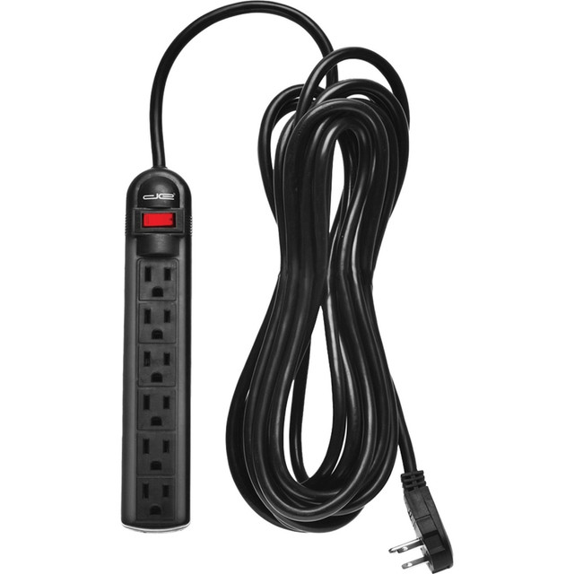 <p>Need to power and protect a variety of devices? Check out the Black Digital Energy 6-Outlet Surge Protector Power Strip with 15 Ft. Cord! It has a flat plug for ease of use and is rated at 15 amps,1,875 watts, and 350 Joules of surge protection. This power strip should not be used with space heaters.</p>