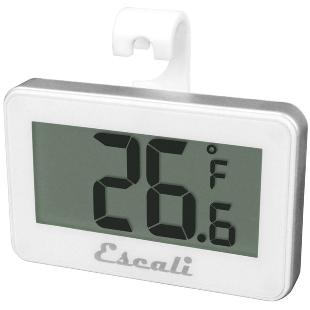 ESCALI DHF1  Digital Refrigerator / Freezer Thermometer - 4 deg.F (-20 deg.C) to 122 deg.F (50 deg.C) - Large Display, Easy to Read, Compact, Temperature Guide - For Refrigerator/Freezer