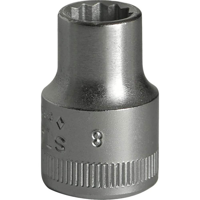 Stahlwille 02010007 Hand Sockets; Socket Type: Standard ; Drive Size: 3/8in (Inch); Socket Size (mm): 7 ; Drive Style: Hex ; Number Of Points: 12 ; Overall Length (Decimal Inch): 0.9100