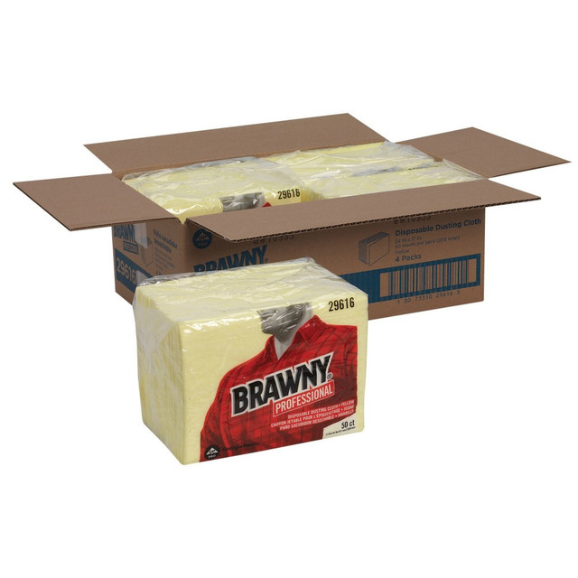 GEORGIA-PACIFIC CORPORATION 29616CT Brawny Professional Disposable Dusting Cloths - 24in Length x 17in Width - Moisture Resistant, Soft, Strong - Yellow - 50Pack - 4 / Carton GEORGIA-PACIFIC CORPORATION 29616CT Brawny Professional Disposable Dusting Cloths - 24in Length x 17in Width - Moisture Resistant, Soft, Strong - Yellow - 50Pack - 4 / Carton