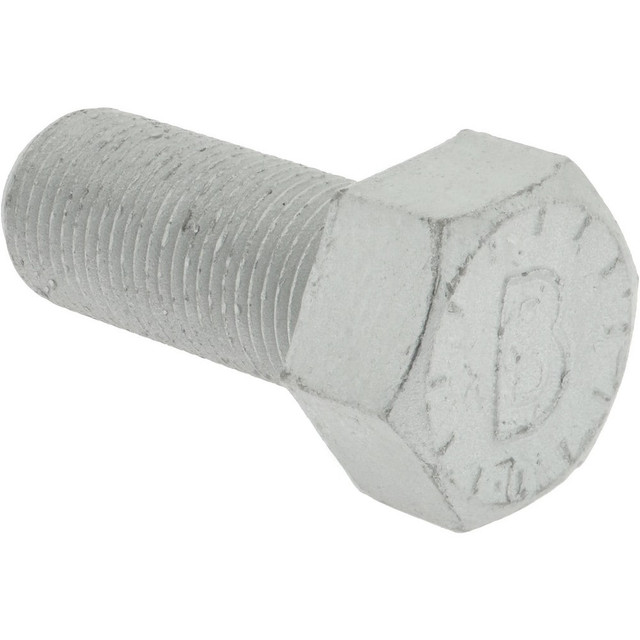 Bowmalloy BOW36197 Hex Head Cap Screw: 7/8-9 x 2-3/4", Grade 9 Steel, Zinc-Plated Clear Chromate