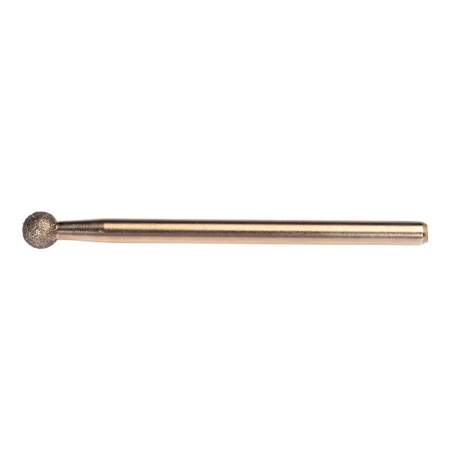 Norton 66260395445 1/4 x 1/8 x 2 In. cBN Electroplated Spherical Ball End Tool 100/120 Grit