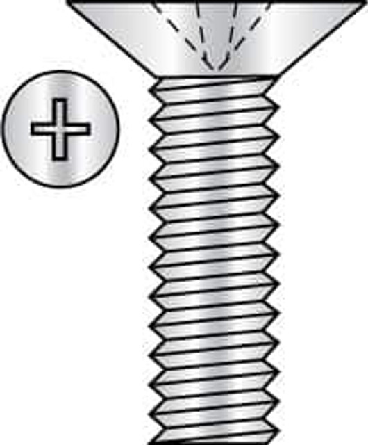 Value Collection MS24693-S52 Machine Screw: #8-32 x 3/4", Flat Head, Phillips