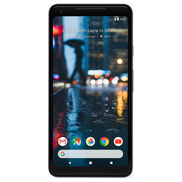 GOOGLE LLC PGN100015 Google Pixel 2 XL Cell Phone, 64GB, Just Black, PGN100015