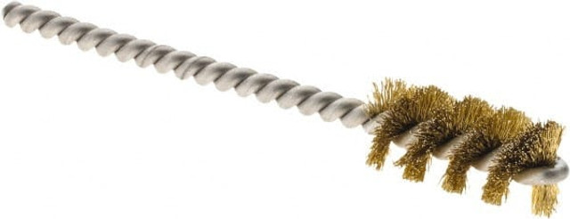 Weiler 21182 Power Tube Brush: 1/2" Dia, Helical, Brass