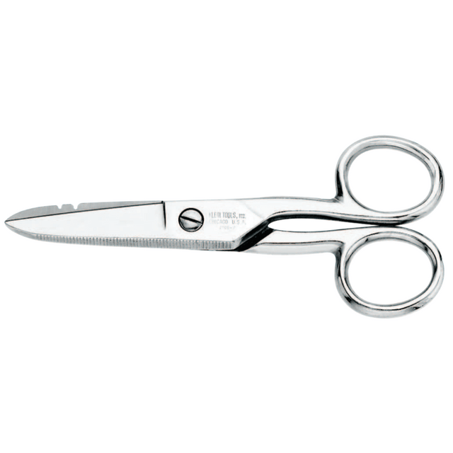 KLEIN TOOLS INC. 409-2100-7 Electricians Scissors, 5 1/4 in, Silver