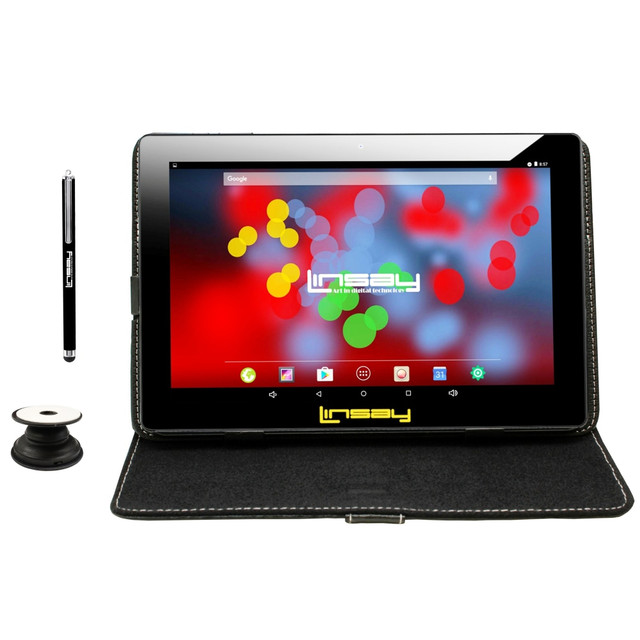 INFOLIST CORP. Linsay F10XIPSBP  F10IPS Tablet, 10.1in Screen, 2GB Memory, 64GB Storage, Android 13, Black