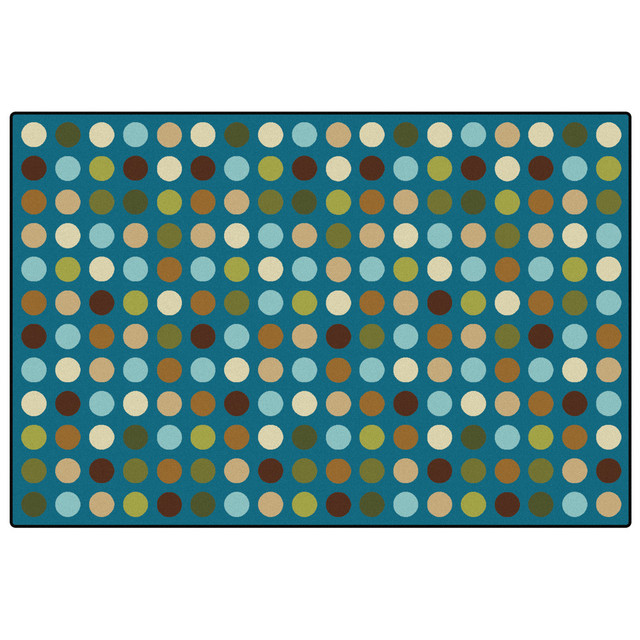 CARPETS FOR KIDS ETC. INC. Carpets For Kids 49.56  KID$Value Rugs Microdots Decorative Rug, 4ft x 6ft, Teal Blue