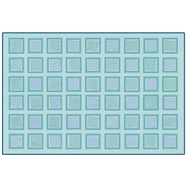 CARPETS FOR KIDS ETC. INC. Carpets For Kids 37.57  KID$Value Rugs Squared Decorative Rug, 3ft x 4ft6in, Blue