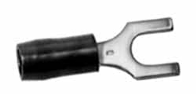 Thomas & Betts 18RA-10FL Locking Fork Terminal: Red, Vinyl, Partially Insulated, #10 Stud, Crimp