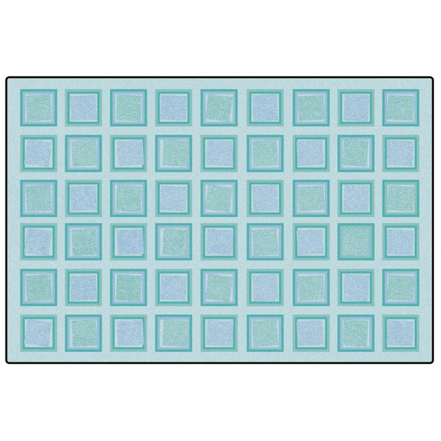 CARPETS FOR KIDS ETC. INC. 49.57 Carpets For Kids KID$Value Rugs Squared Decorative Rug, 4ft x 6ft, Blue