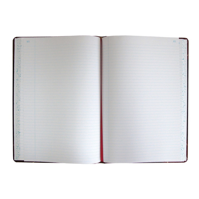 TOPS BRANDS 9-300-R Boorum & Pease Account Record Book, 8 5/8in x 14 1/8in, Record Ruled, 300 Pages, Black/Red