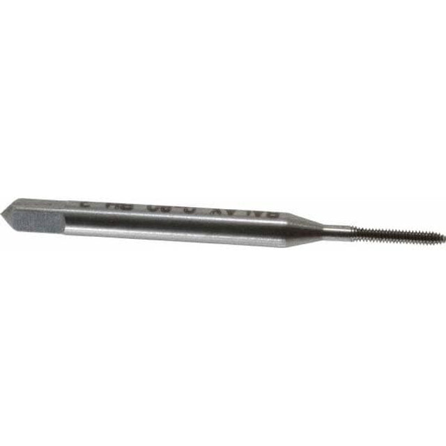 Balax 10002-010 Thread Forming Tap: #0-80 UNF, 2/2B/3B Class of Fit, Bottoming, High Speed Steel, Bright Finish