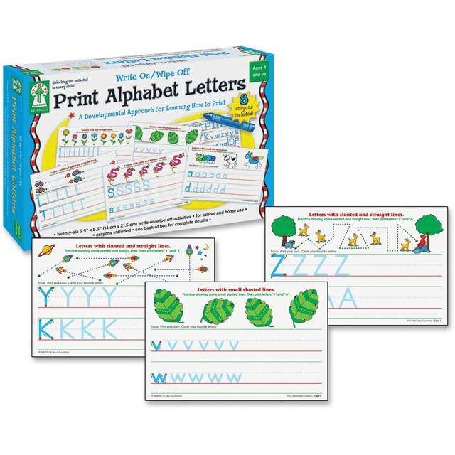 CARSON-DELLOSA PUBLISHING LLC Carson-Dellosa 846035  Key Education Write-On/Wipe-Off, Print Alphabet Letters