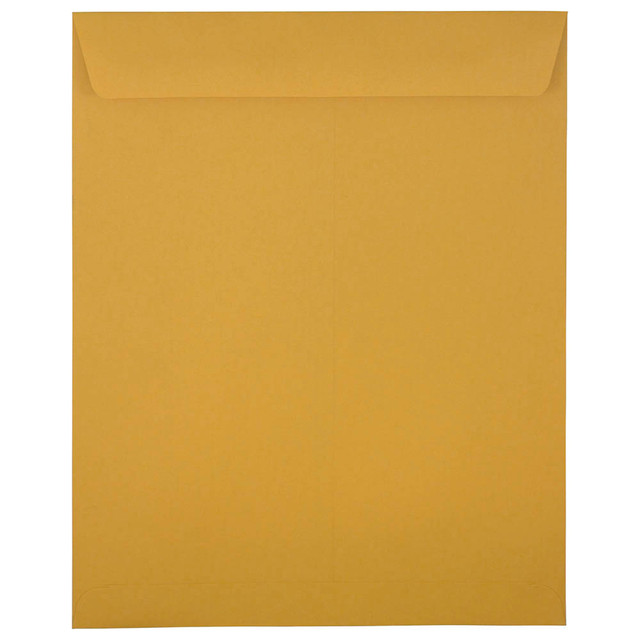 JAM PAPER AND ENVELOPE JAM Paper 313011452I  Open-End Envelopes, 11-1/2in x 14-1/2in, Gummed Seal, Brown Kraft, Pack Of 50 Envelopes