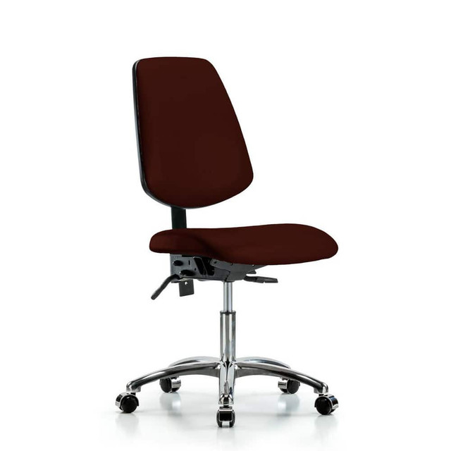 Blue Ridge Ergonomics MSC45495 Task Chair: Vinyl, Burgundy