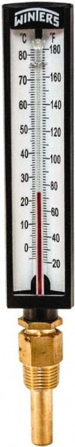 Winters TAS131LF. 20 to 180°F, Industrial Thermometer with Standard Thermowell