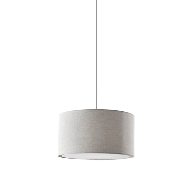 ADESSO INC 4003-02 Adesso Harvest Large Drum Pendant Lamp, 20inW, White Shade/White Base