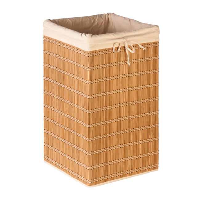 HONEY-CAN-DO INTERNATIONAL, LLC HMP-01620 Honey-Can-Do Square Wicker Hamper, 25in x 13 1/2in, Natural