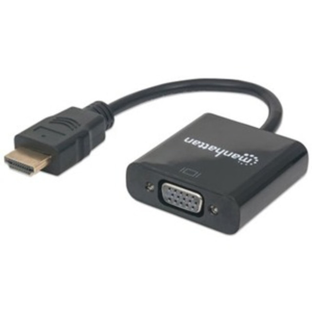 INTRACOM USA, INC. 151467 Manhattan HDMI Male To VGA Female Converter, 4ft, Black, 151467 INTRACOM USA, INC. 151467 Manhattan HDMI Male To VGA Female Converter, 4ft, Black, 151467