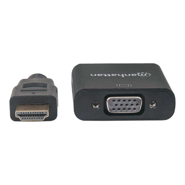 INTRACOM USA, INC. 151467 Manhattan HDMI Male To VGA Female Converter, 4ft, Black, 151467