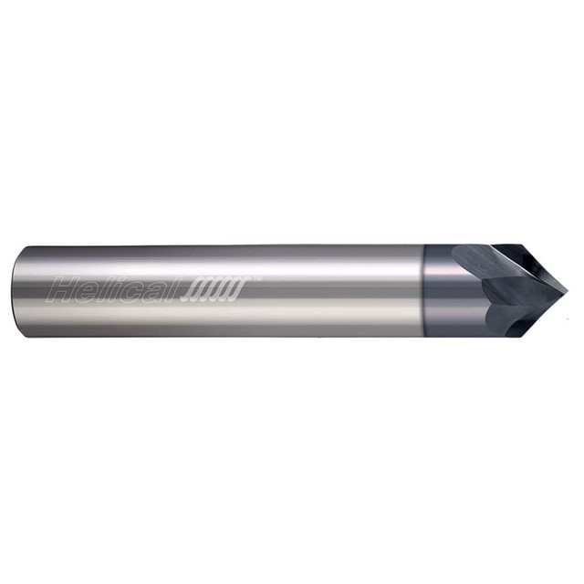 Helical Solutions 83798 Chamfer Mill: 1/8" Dia, 2 Flutes, Solid Carbide