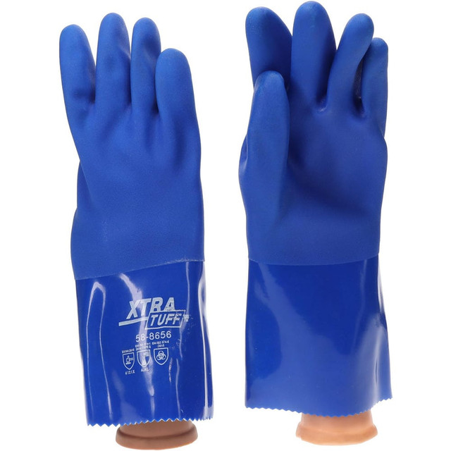 PRO-SAFE 58-8656/L Chemical Resistant Gloves: Large, Polyvinylchloride, Supported