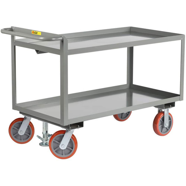 Little Giant. GL-3048-8PYFL Carts; Cart Type: Merchandise Collectors ; Caster Type: 2 Rigid; 2 Swivel ; Brake Type: Floor Lock ; Width (Inch): 30 ; Assembly: Comes Assembled ; Material: Steel