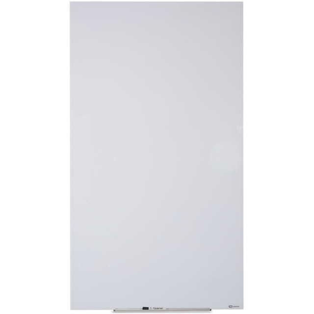 ACCO BRANDS USA, LLC Q012850IMW Quartet InvisaMount Vertical Glass Dry-Erase Board - 28x50 - 50in (4.2 ft) Width x 28in (2.3 ft) Height - White Glass Surface - Rectangle - Vertical - Magnetic - 1 Each