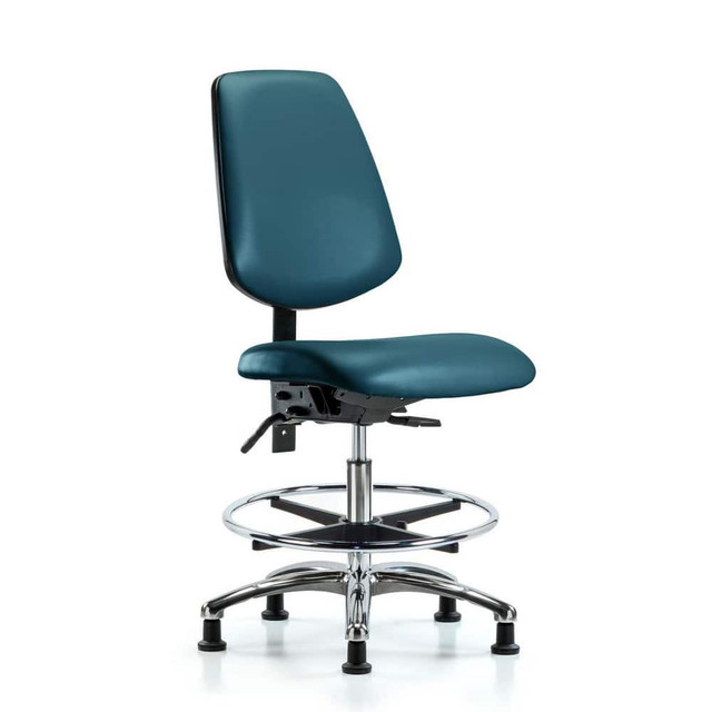 Blue Ridge Ergonomics MSC49133 Task Chair: Vinyl, Marine Blue