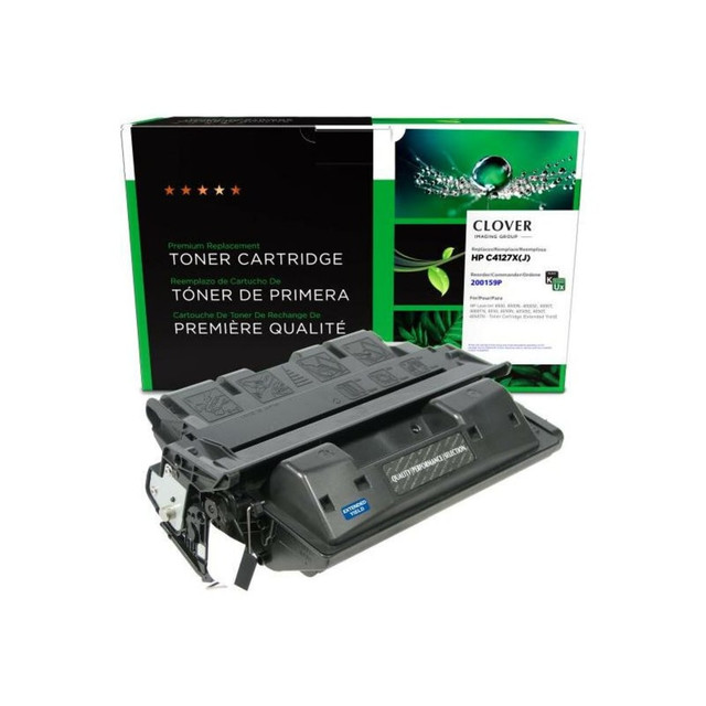 CLOVER TECHNOLOGIES GROUP, LLC 200159P Clover Imaging Group Premium Remanufactured Black Extra-High Yield Toner Cartridge Replacement For HP 27X, C4127X