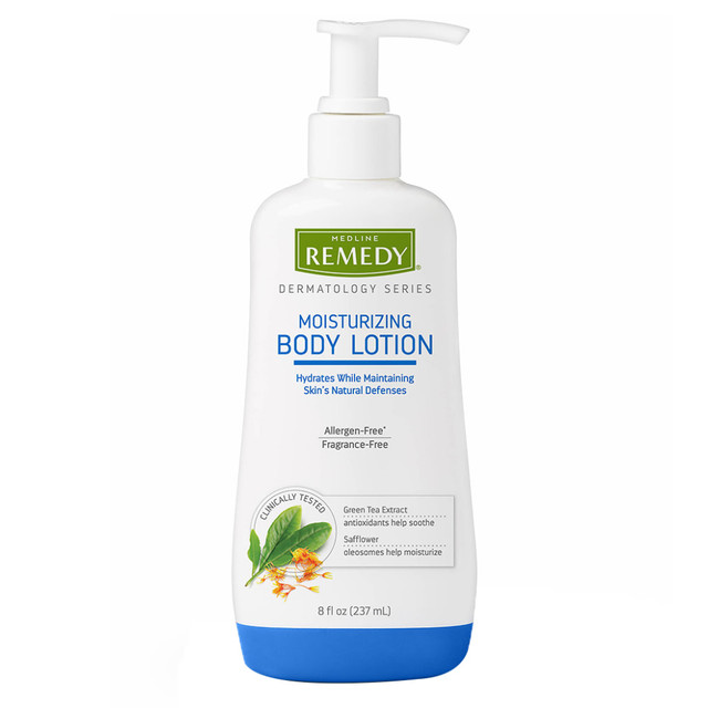 MEDLINE INDUSTRIES, INC. Remedy REMB0818  Moisturizing Body Lotion - Lotion - 8 fl oz - Applicable on Body - Rough Skin - Moisturising, Fragrance-free, Hypoallergenic, pH Balanced, Paraben-free, Aloe-free, Phthalates-free, Sulfate-free - 1 Each