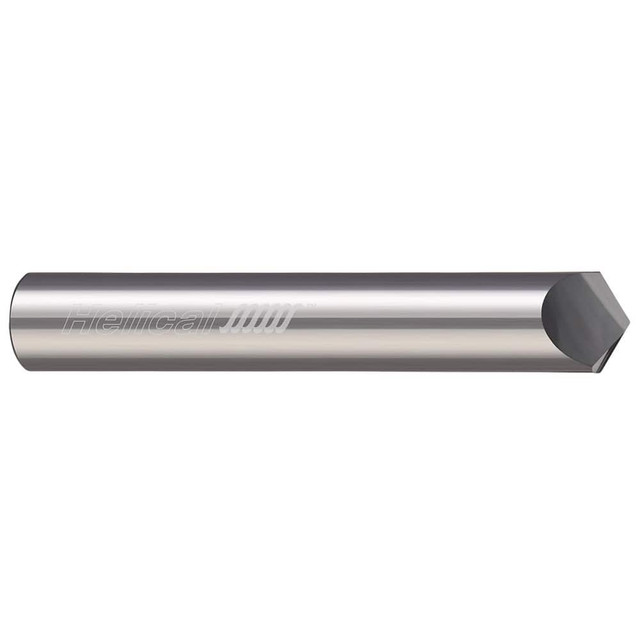 Helical Solutions 06465 Chamfer Mills; Cutter Head Diameter (Decimal Inch): 0.5000; Number Of Flutes: 2; End Type: Single; Included Centerline Angle: 60; Included Side Angle: 30; Shank Diameter (Decimal Inch): 0.5000; Shank Diameter (Inch): 1/2; Over