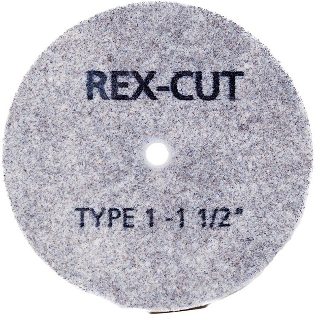 Rex Cut Abrasives 151006 Deburring Wheels; Wheel Diameter (Inch): 1-1/2 ; Face Width (Inch): 1/8 ; Center Hole Size (Inch): 1/4 ; Abrasive Material: Aluminum Oxide ; Grade: Very Fine ; Wheel Type: Type 1