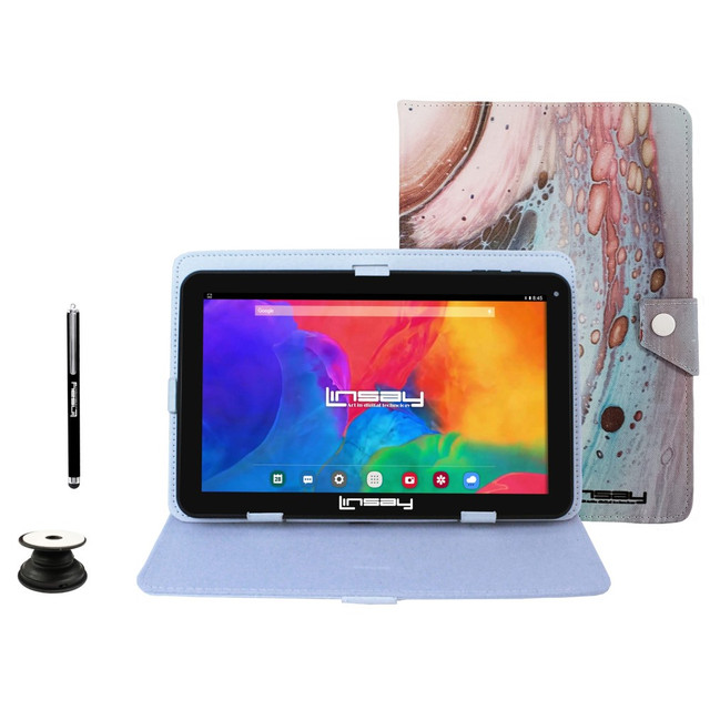 INFOLIST CORP. F10IPSPAC Linsay F10IPS Tablet, 10.1in Screen, 2GB Memory, 64GB Storage, Android 13, Space Marble