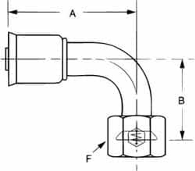 Eaton 75706E-466 Hydraulic Hose Elbow: 5/8-18