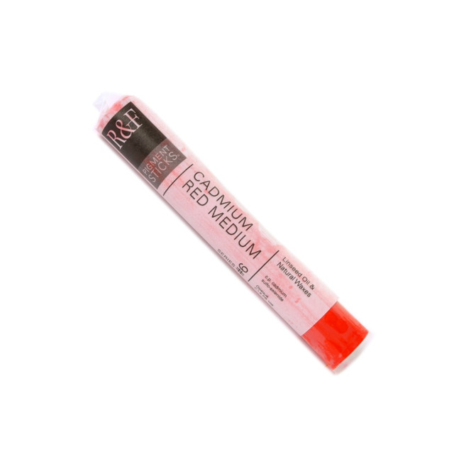 R & F HANDMADE PAINTS, INC. 2161 R & F Handmade Paints Pigment Sticks, 38 mL, Cadmium Red Medium