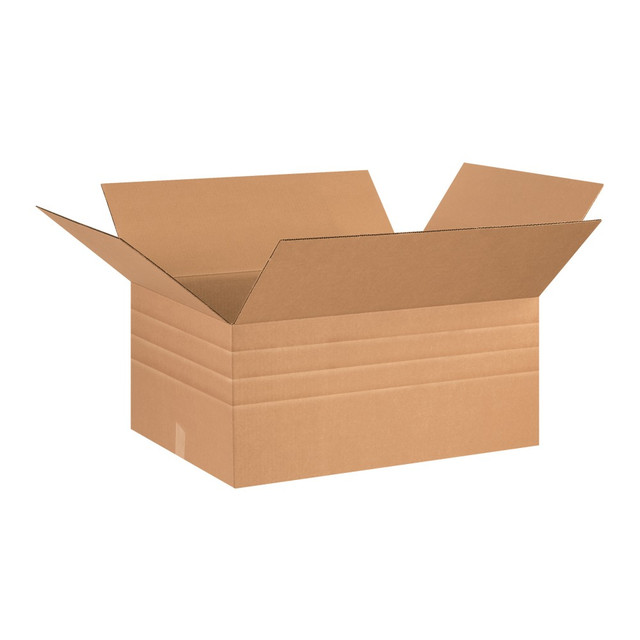 B O X MANAGEMENT, INC. MD262012 Partners Brand Multi-Depth Corrugated Boxes, 26in x 20in x 12in, Scored 10in, 8in, 6in, Kraft, Pack Of 10 B O X MANAGEMENT, INC. MD262012 Partners Brand Multi-Depth Corrugated Boxes, 26in x 20in x 12in, Scored 10in, 8in, 6in, Kraft, Pack Of 10