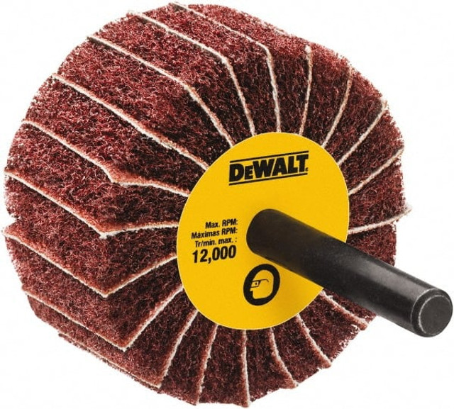 DeWALT DAFE7F1510 Mounted Flap Wheel: 2" Dia, 1" Face Width, 150 Grit, Aluminum Oxide