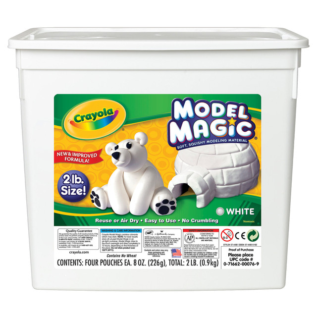 CRAYOLA LLC 57-4400 Crayola Model Magic, 2 Lb, Bucket Of White